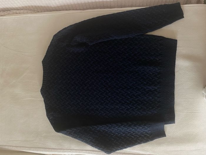 Pull tricot homme bleu marine S - photo numéro 4