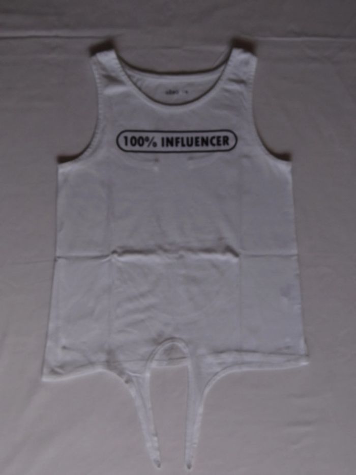 débardeur blanc 10ans - photo numéro 2