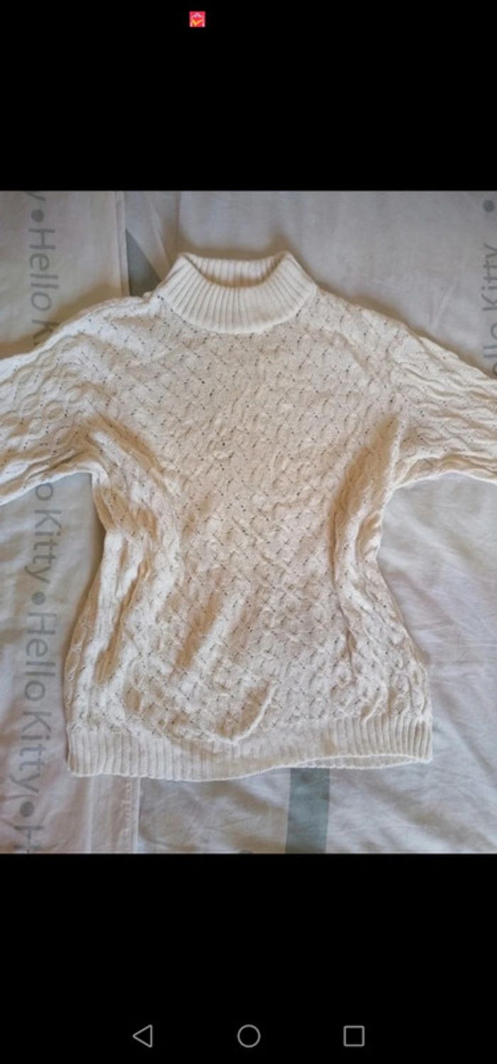 Pull blanc vintage
