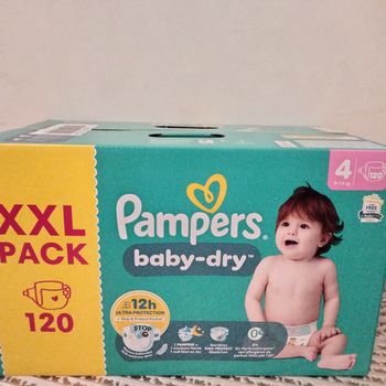 Carton de couches Pampers taille 4 (120 couches)