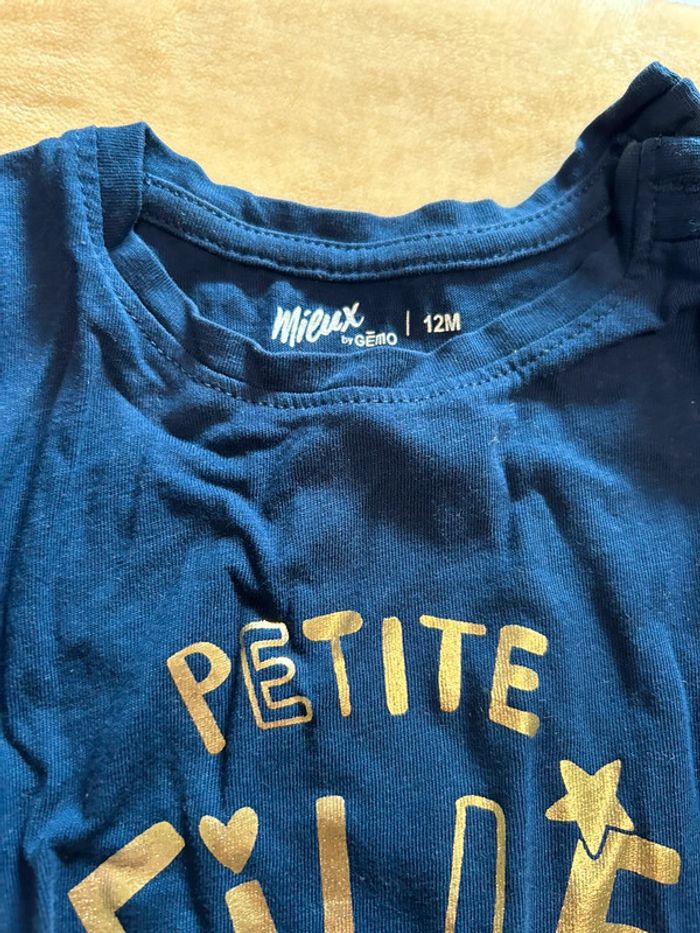 Lot 5 t shirts manches courtes 12 mois - photo numéro 2