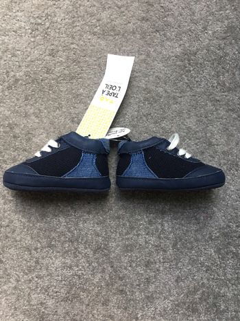 Baskets 6-12 mois Tape à l'œil Bleu neuf !