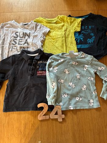 Lot 5 tee shirt 2 ans garçon