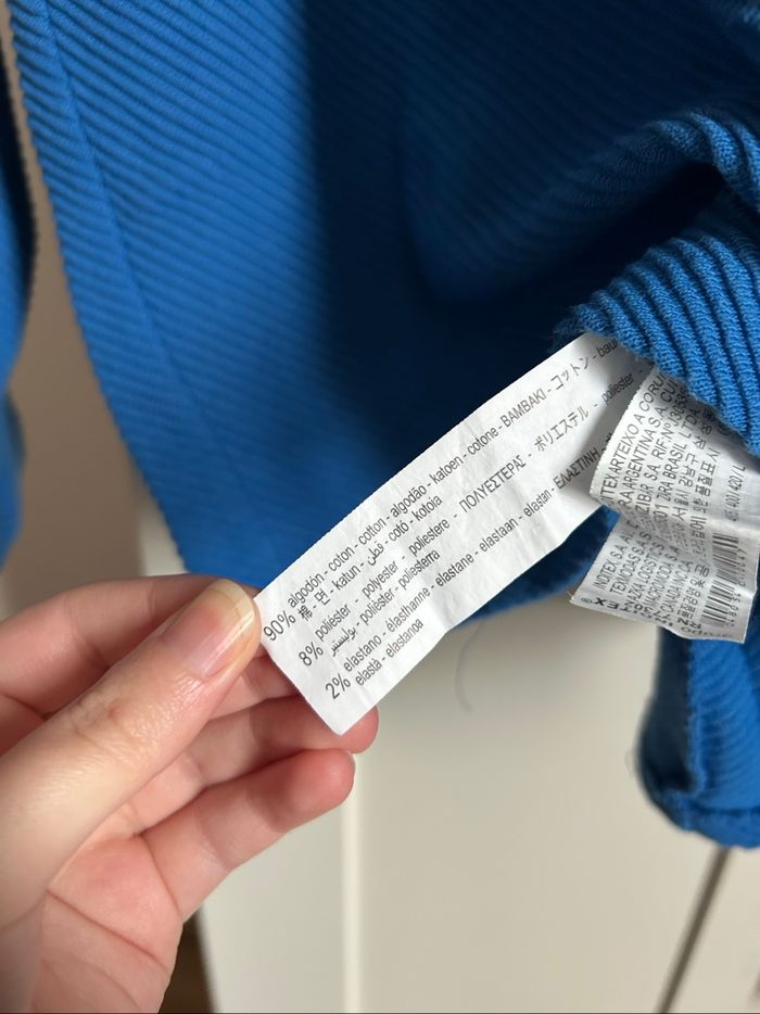 Pull bleu à détails Homme Zara Taille M - photo numéro 6