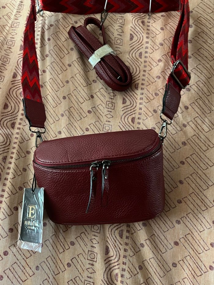 Sac a bandoulière Bordeaux - photo numéro 3