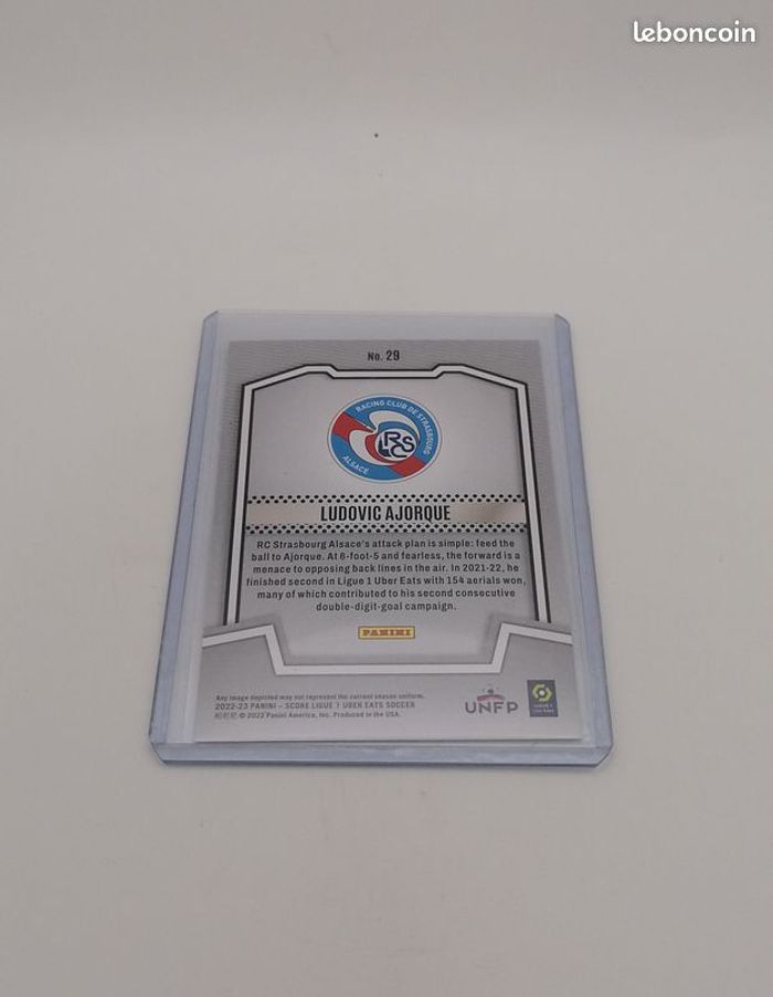 Carte Panini score Ligue 1 2022-23 Rookie Card Score Team Ludovic Ajorque n°29. - photo numéro 3