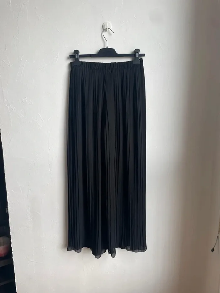 Pantalon léger fluide transparent noir - photo numéro 2