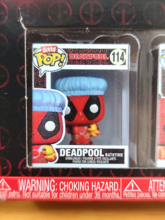 Boîte 4 Bitty Pop! Deadpool - Bathtime, Flamenco, Supper Hero + Mystère ! - photo numéro 2
