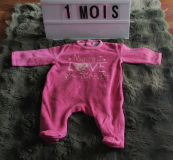 Pyjama velours 1 mois