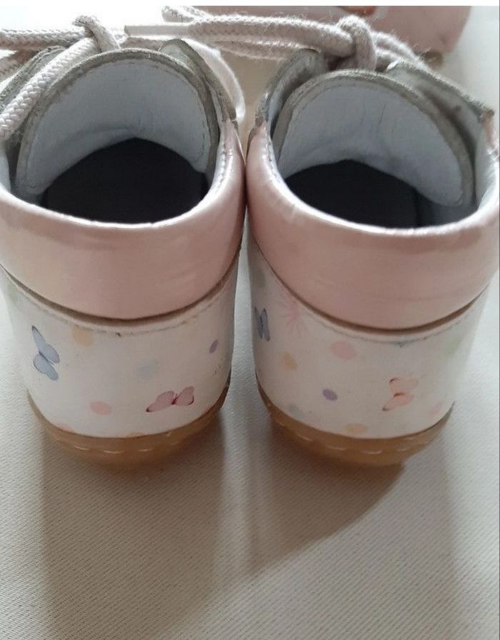 Bottines des premiers pas cuir fille - papillons - bellamy - pointure 22 - photo numéro 5