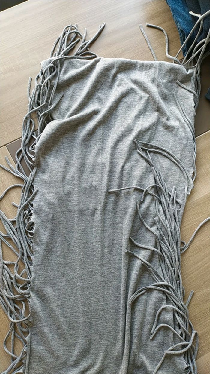 Châle Fouta foulard châle gris - photo numéro 2
