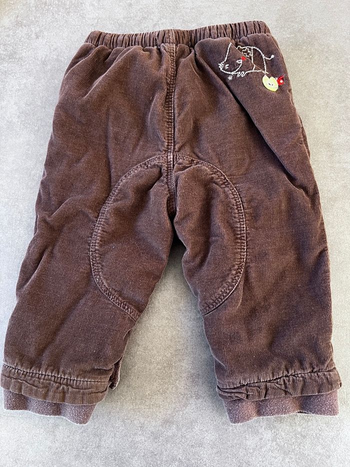 L'accompagner des petits : pantalon bébé en velours marron - photo numéro 6