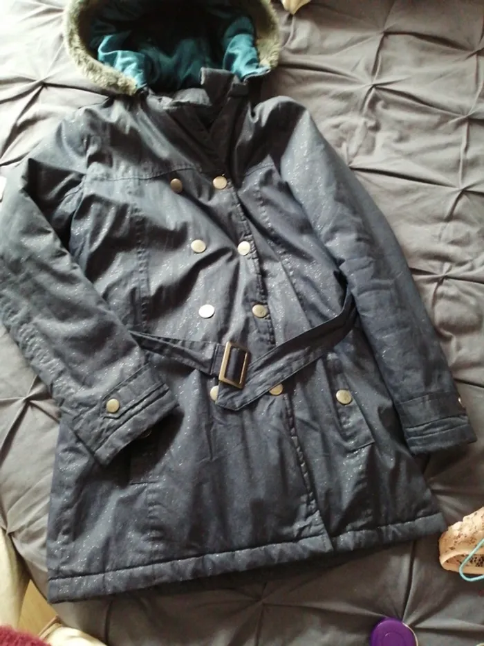 Blouson bleu pailleté