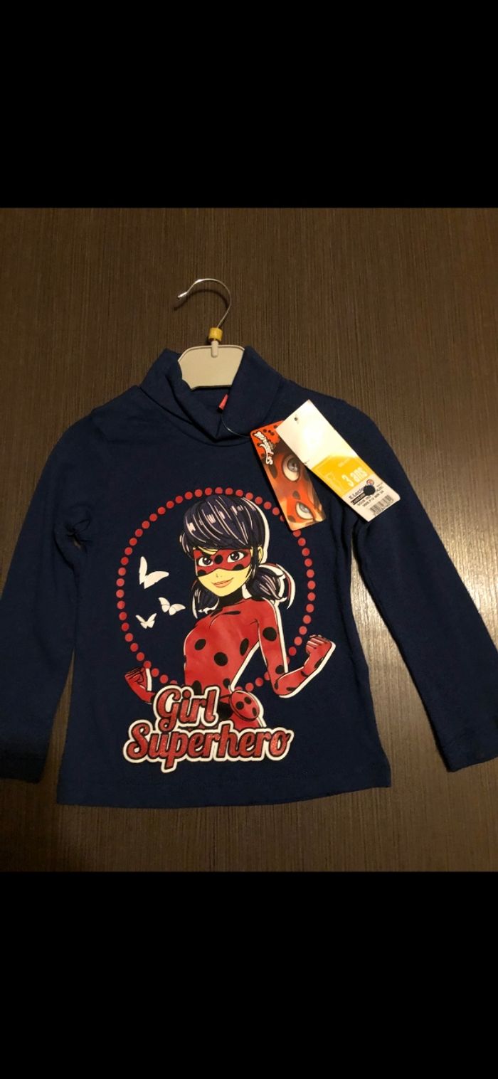 sous pull miraculous disney 3 ans