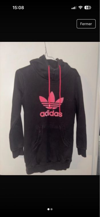 Pull noir et rose adidas