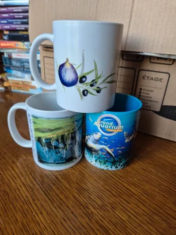 lot de 3 mugs