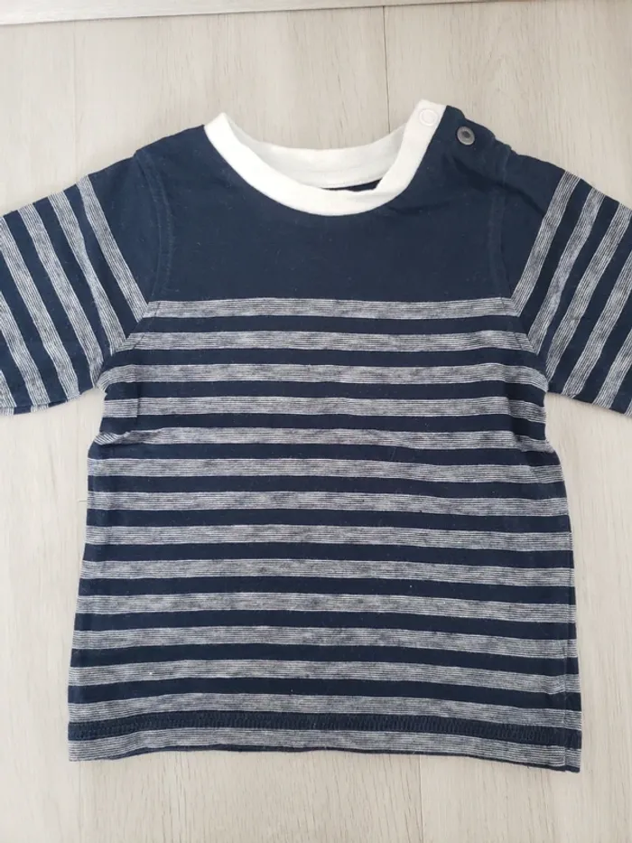 Lot de 2 t-shirts ml garçon 6 mois - photo numéro 7