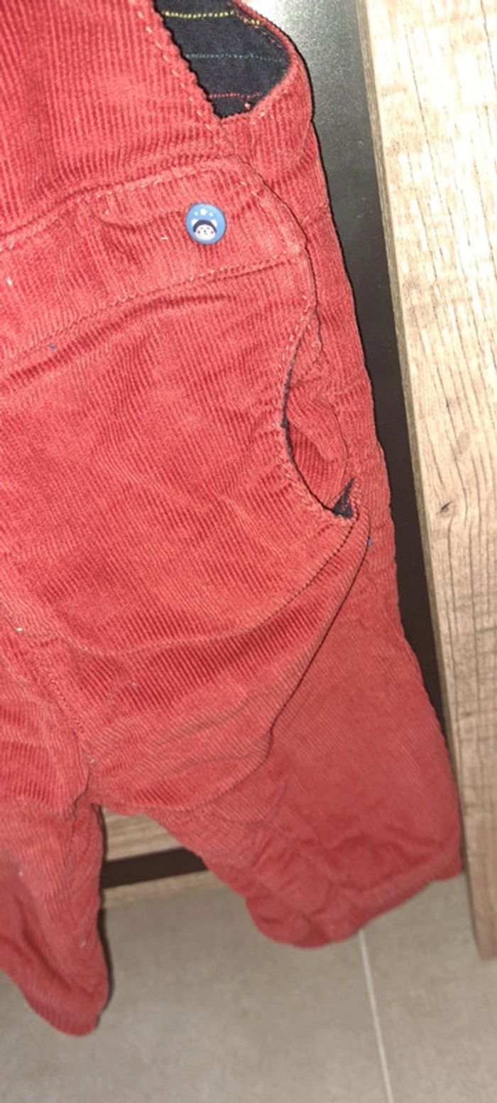 Salopette rouge en velours Sergent Major en 9 mois - photo numéro 3