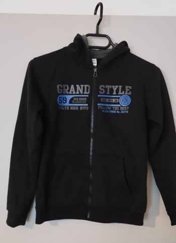 Sweat zippé bleu marine
