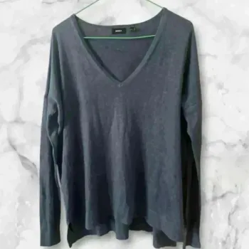 Pull femme bleu col V – Taille 36 (S)