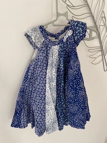 Robe dpam fleurs bleue 24 mois 2 ans 86 cm