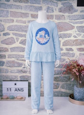 Pyjama en velours princesse polaire bleu Fille taille 11 ans marque Sergent Major 🦜