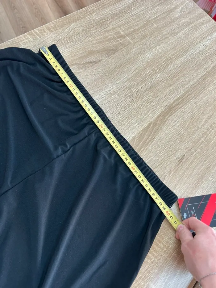 leggins femme taille 50 taille 52 court noir dentelles pantalon femme - photo numéro 5