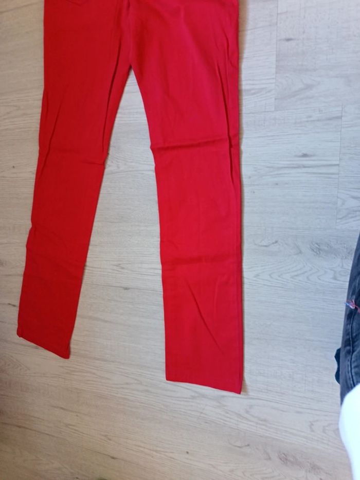 Pantalon 14 ans fille Bilook  slim rouge tbe - photo numéro 8