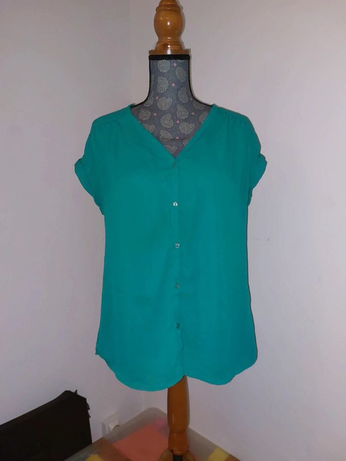 Chemise fluide verte (L)