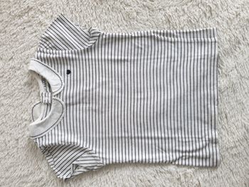 Tshirt MC rayé blanc et marine - 36M - Kiabi