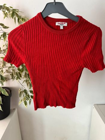 Pull col top Jennyfer rouge