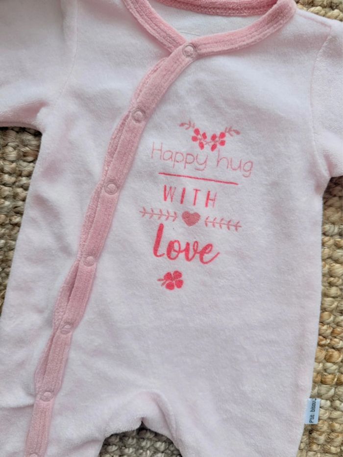 Pyjama velours P’tit bisou Naissance / 50cm - photo numéro 2