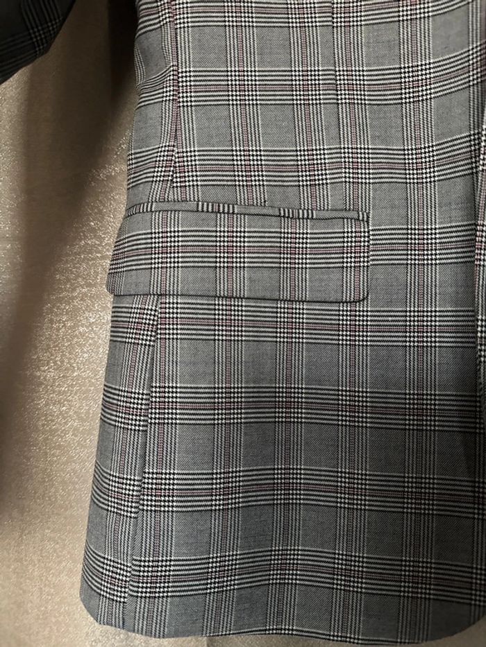 Blazer homme à carreaux gris – Taille 48 – Yves Enzo – Neuf - photo numéro 2