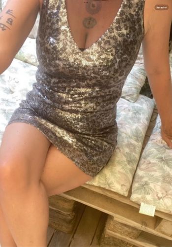 Robe soirée taille M argenté