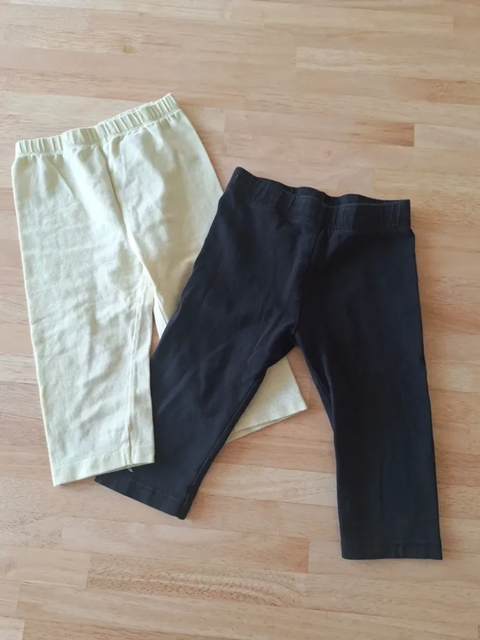 Lot de 2 leggins courts/pantacourts fille T 3 ans