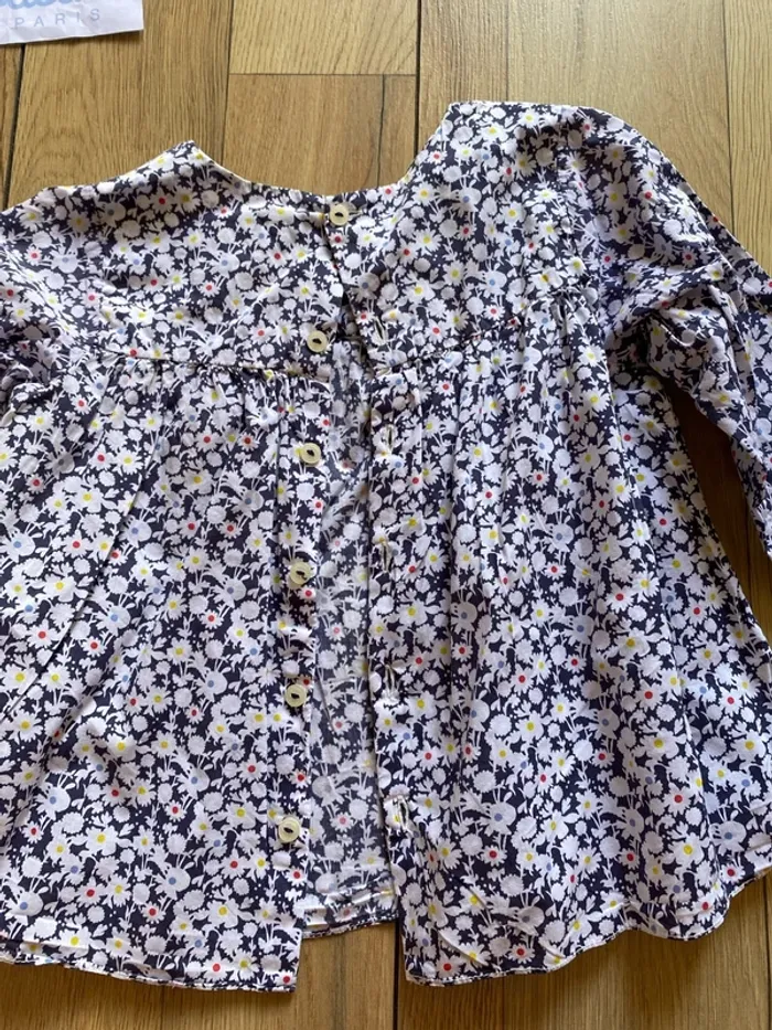 Blouse liberty Jacadi 36 mois fleurs - photo numéro 5