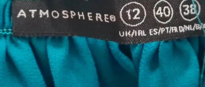Blouse épaules dénudées bleu canard Atmosphère Taille 40 Neuve - photo numéro 5
