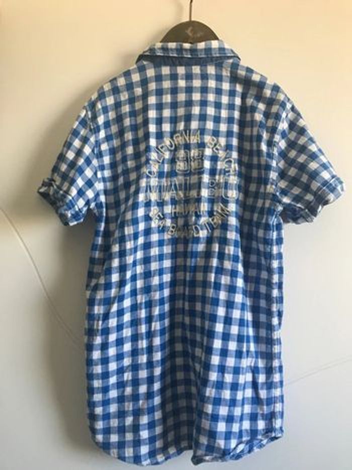 garçon 14ans chemise npo bleu à carreaux très bon état - photo numéro 5