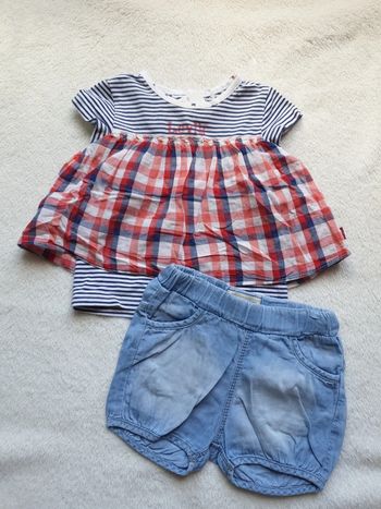 Ensemble été rayures et carreaux