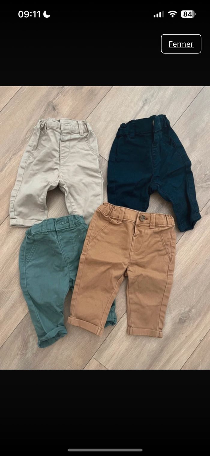 4 pantalons chinos 3 mois