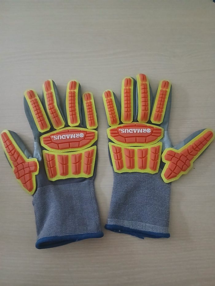 Gant de securite travail lourd nylon sableux micro - photo numéro 3