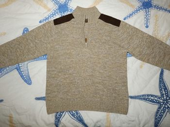 Pull homme moitié laine