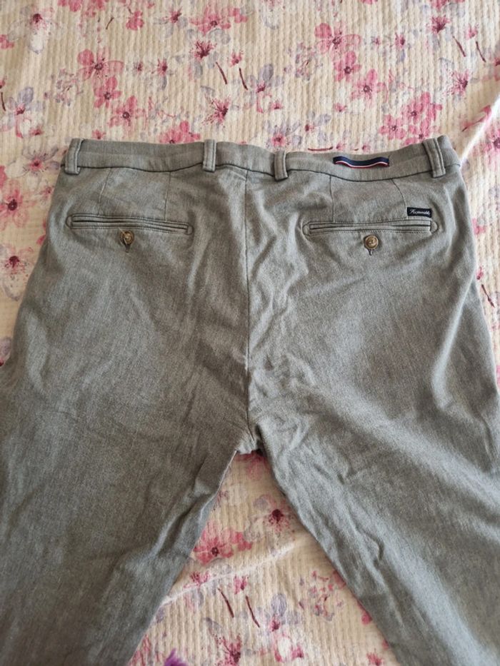 Pantalon droit gris très bon état Taille 46 Façonnable - photo numéro 7