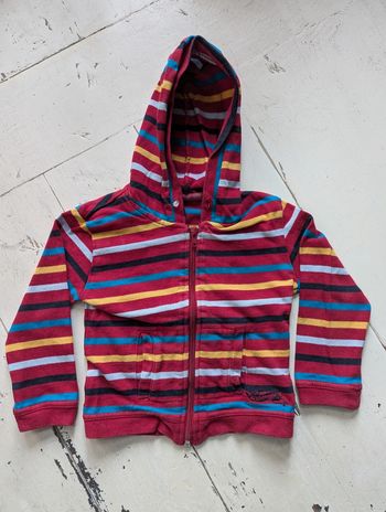 Sweat à capuche rayé multicolore pour enfant – Taille 1 an