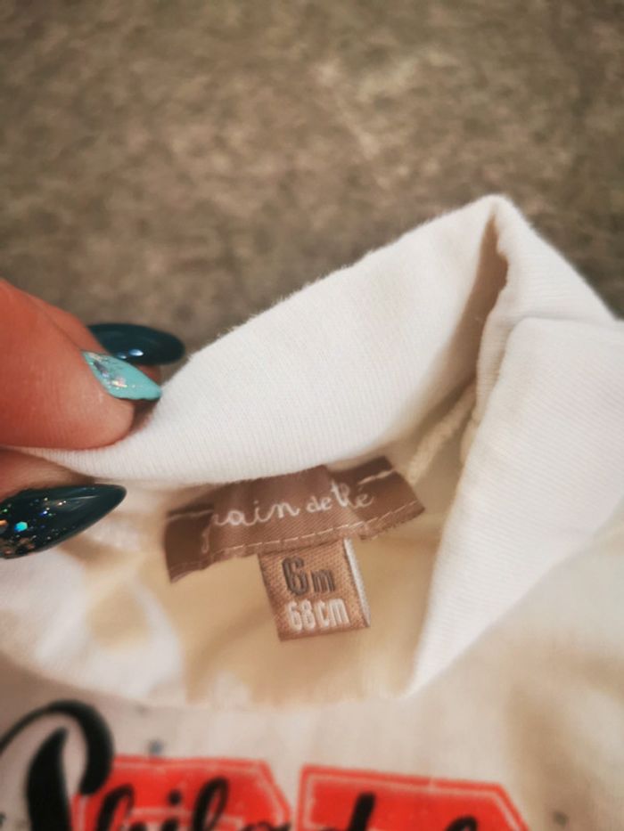 T-shirt à manches longues bébé 6 mois neuf - photo numéro 3