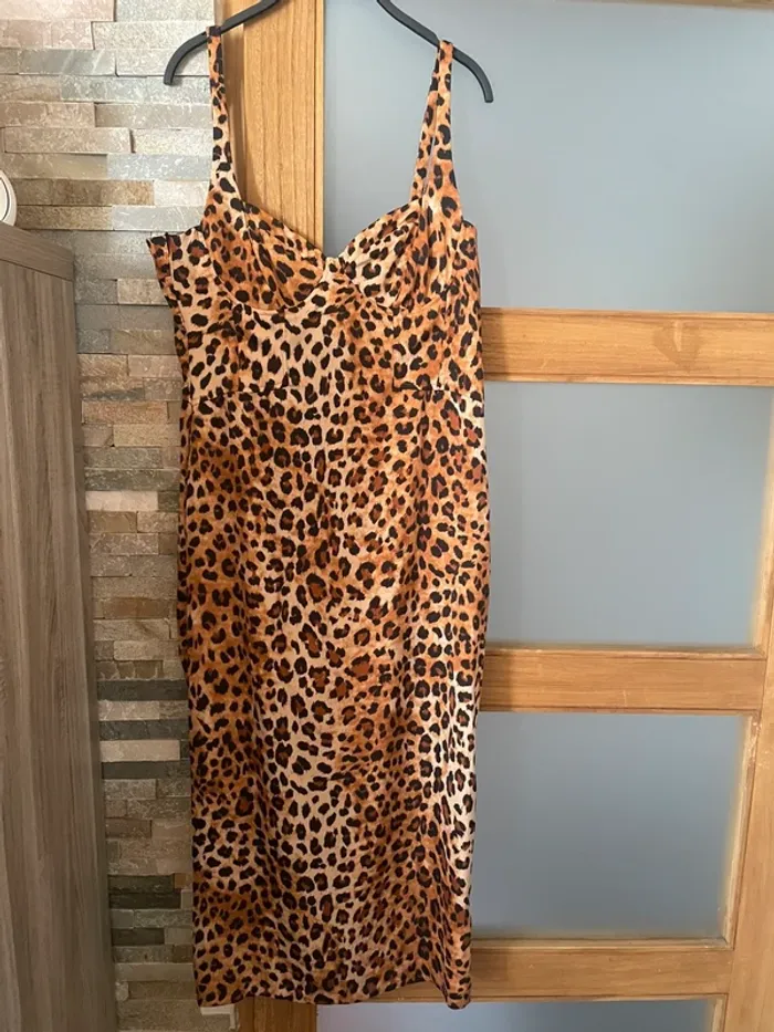 Robe bustier corset imprimé léopard taille xl - photo numéro 2