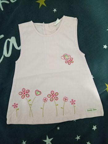 Robe rose "fleurs" _ 3 mois