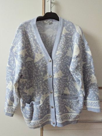 Cardigan bleu clair vintage