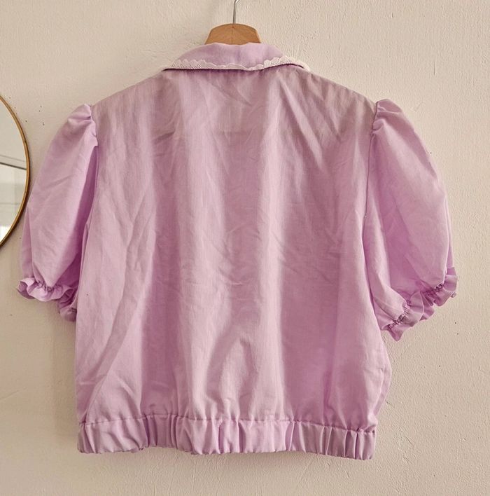 Blouse autrichienne lilas - photo numéro 3