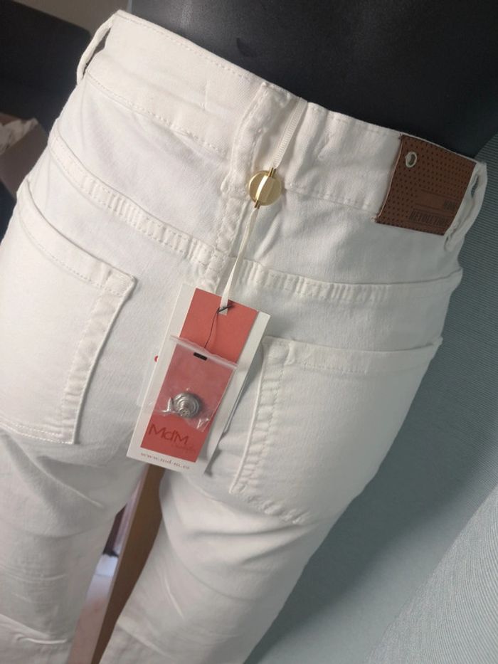 Md'M jean blanc été taille haute T.36/38 neuf - photo numéro 8